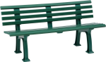 Gartenbank SYLT,3-Sitzer Länge 1500 mm,grün - Blome