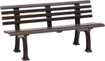 Gartenbank SYLT,3-Sitzer Länge 1500 mm,braun - Blome
