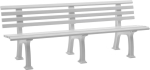 Gartenbank JUIST,4-Sitzer Länge 2000 mm,weiß - Blome