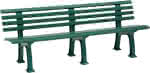 Gartenbank JUIST,4-Sitzer Länge 2000 mm,grün - Blome
