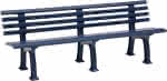 Gartenbank JUIST,4-Sitzer Länge 2000 mm,blau - Blome