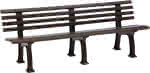 Gartenbank JUIST,4-Sitzer Länge 2000 mm,braun - Blome