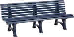 Gartenbank BORKUM,4-Sitzer Länge 2000 mm,blau - Blome
