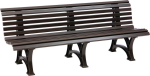 Gartenbank BORKUM,4-Sitzer Länge 2000 mm,braun - Blome