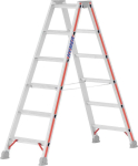 Stufenstehleiter beids,2x5 Stufen AH 2,15m,HYMER