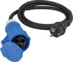 Adapterleitung 1,5m,CEE-Kuppl.+Schu.-Steck.