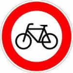 VKZ.254 Ronde 600mm,Verbot für Radfahrer,RAL-Gütezeichen Folie RA2