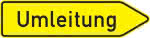VKZ.454-20, 1250x350mm,Umleitung rechtsweisend,RAL-Gütezeichen Folie RA2