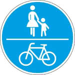 VKZ.240 Ronde 600mm,gemeinsamer Fuß-u.Radweg,RAL-Gütezeichen Folie RA1