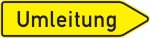 VKZ.454-20, 1250x350mm,Umleitung rechtsweisend,RAL-Gütezeichen Folie RA1