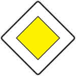 VKZ.306, 600x600mm,Vorfahrtstraße,RAL-Gütezeichen Folie RA1
