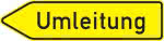 VKZ.454-10, 1250x350mm,Umleitung linksweisend,RAL-Gütezeichen Folie RA1