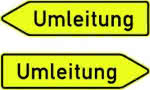 VKZ.454-40, 1250x350mm,Umleitung doppelseitig,RAL-Gütezeichen Folie RA1