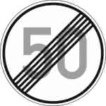 VKZ.278-50 Ronde 600mm,Ende 50 km/h,RAL-Gütezeichen Folie RA1
