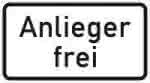 ZZ.1020-30, 330x600mm,Anlieger frei,RAL-Gütezeichen Folie RA1