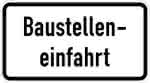 WH.28, 600x330mm,Baustelleneinfahrt,RAL-Gütezeichen Folie RA1