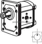 Bosch-Zahnradpumpe 4 ccm, Plesseyflansch, rechtsdrehend