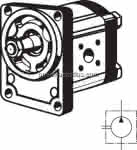 Bosch-Zahnradpumpe 14 ccm, Boschflansch, rechtsdrehend