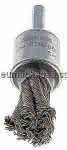 Pinseldrahtbürste 19mm, 6mm Schaft, Edelstahldraht 6x gezo