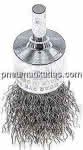 Pinseldrahtbürste 23mm, 6mm Schaft, Edelstahldraht gewellt