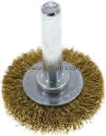 Rundbürste 30x6 mm, 6mm Schaft , Messingdraht gewellt 0,2mm