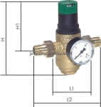 Druckminderer für Trinkwasser R 1-1/2", 1,5 - 6 bar, DVGW