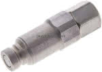 Flat-Face-Stecker mit Druck- eleminator, G 1/4", Größe 1