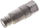 Flat-Face-Stecker mit Druck- eleminator, G 3/8", Größe 2