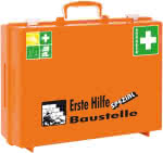 Erste Hilfe-Koffer, DIN 13157,(klein), "Baustelle" für Hoch-