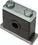 Rohrschelle (Elastomereinsatz),12mm, Baugröße 2, schwere Baur