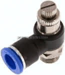 Winkel-Drosselrückschlag-,ventil G 1/4"-10mm,abluftregel