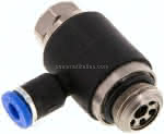 Winkel-Drosselrückschlag-,ventil G 1/4"-4mm,abluftregeln