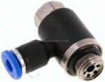 Winkel-Drosselrückschlag-,ventil G 1/8"-4mm,abluftregeln