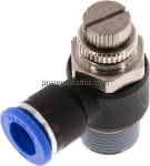 Winkel-Drosselrückschlag-,ventil R 3/8"-10mm,abluftregel