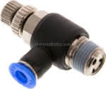 Mini-Winkel-Drosselrückschlag-,ventile R 1/8"-4mm