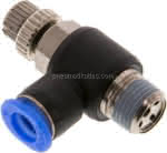 Mini-Winkel-Drosselrückschlag-,ventile R 1/8"-6mm