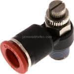 Winkel-Drosselrückschlag-,ventil R 1/4"-12mm,zuluftregel