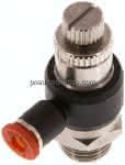 Winkel-Drosselrückschlag-,ventil G 1/4"-4mm,zuluftregeln