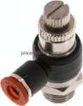 Winkel-Drosselrückschlag-,ventil G 1/4"-6mm,zuluftregeln