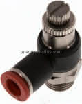 Winkel-Drosselrückschlag-,ventil G 1/4"-8mm,zuluftregeln