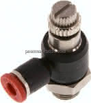 Winkel-Drosselrückschlag-,ventil G 1/8"-4mm,zuluftregeln