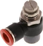 Winkel-Drosselrückschlag-,ventil R 3/8"-10mm,zuluftregel