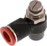 Winkel-Drosselrückschlag-,ventil R 3/8"-12mm,zuluftregel