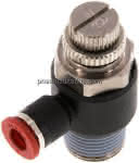 Winkel-Drosselrückschlag- ventil R 3/8"-6mm,zuluftregeln