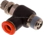 Mini-Winkel-Drosselrückschlag-,ventile R 1/8"-6mm