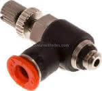 Mini-Winkel-Drosselrückschlag-,ventile M 5-4mm