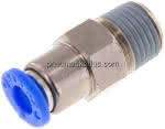 Rückschlagventil R 1/4"-6mm,,Durchfluss vom Gewinde zum Sch