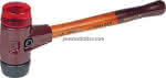 SIMPLEX-Schonhammer, Ø 40 mm Gummi, schwarz / Plastik, rot
