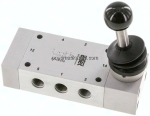 5/2-Wege Handhebelventil,,Federrückstellung, G 1/4"