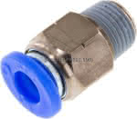 Gerader Steckanschluss NPT 1/,8"-1/4" (6,35 mm), IQS-Inch